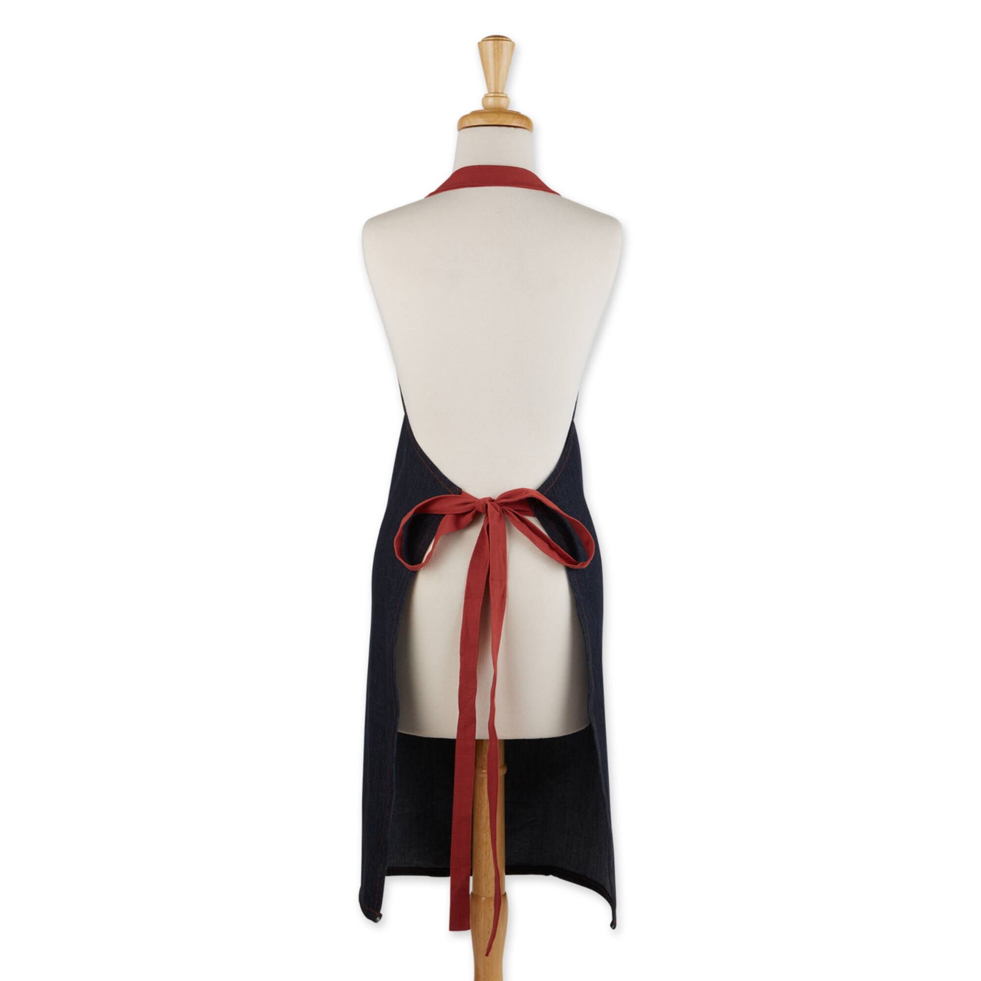 Bon Appetit Denim Embroidered Apron
